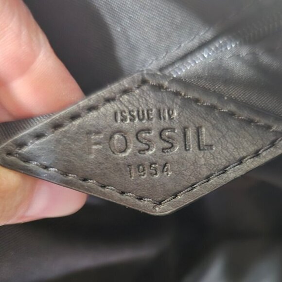 Fossil Farrah Black & Brown Crossbody Purse - Picture 14 of 16